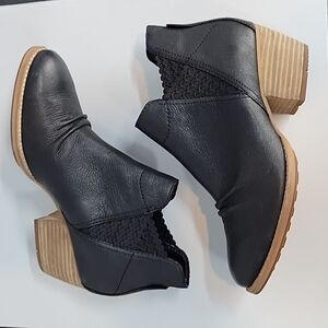 Caterpillar CAT Women's Jessa Ankle Boots Black Wide Leather